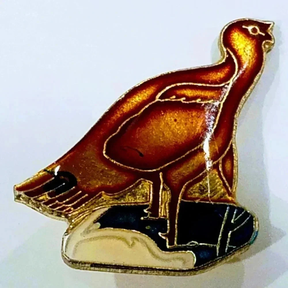 Ruffed Grouse Enamel Hat Lapel Pin Tie Tack